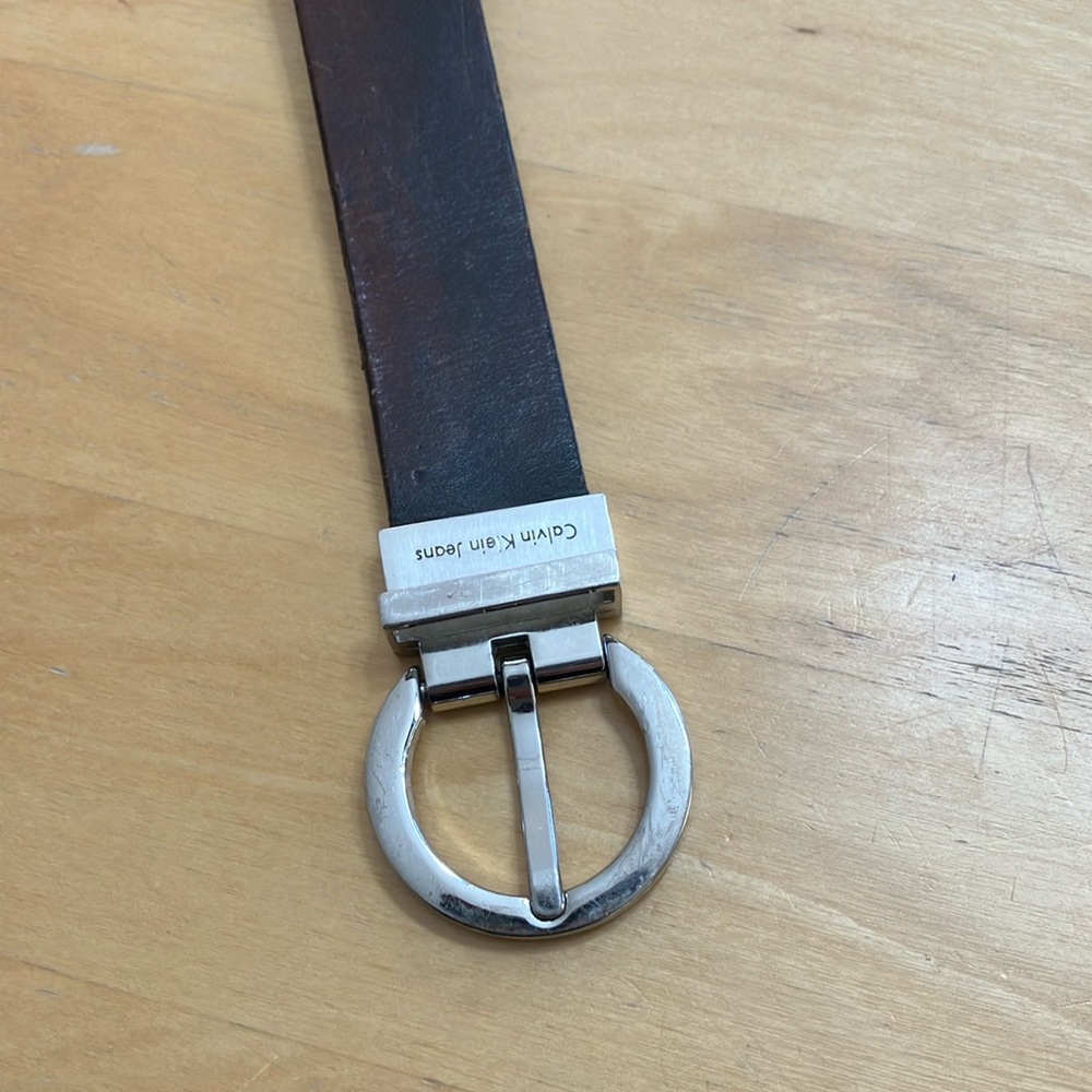 Calvin Klein Jeans Reversible Belt Brown and Tan Size XL great condition - Picture 2 of 6